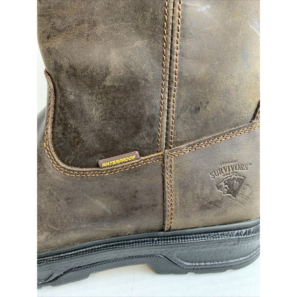 HERMAN SURVIVORS - SIZE: 7.5 - Plower Waterproof Steel-Toe Pull-On Work Boots - Picture 8 of 10